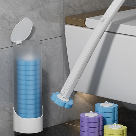 Wall-Mounted Disposable Toilet Brush Set
